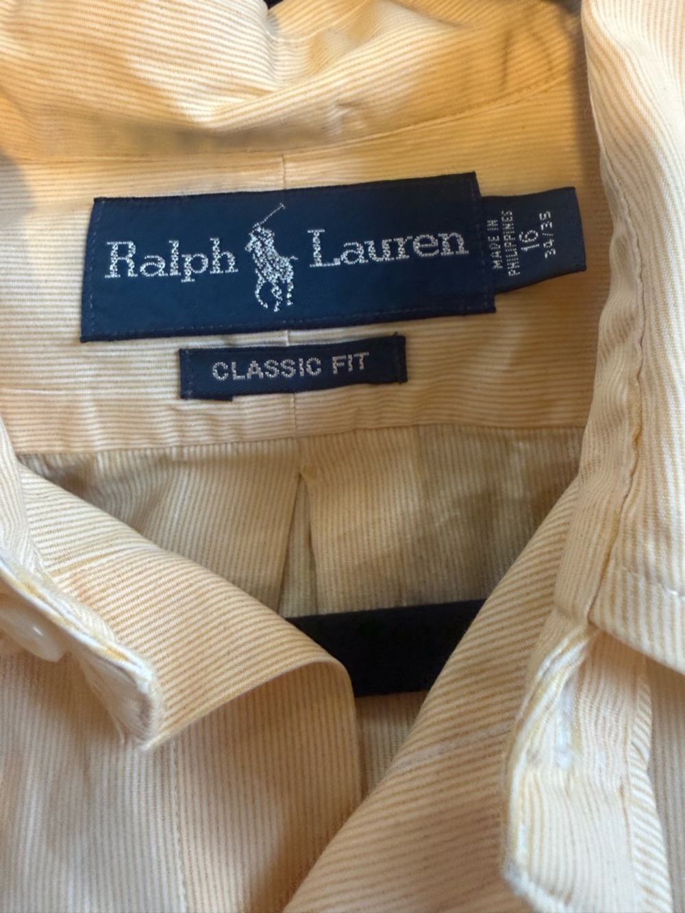 Polo Ralph Lauren in Pale Yellow - Classic Men’s Button-Down - Picture 4 of 5